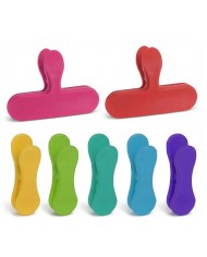 Štipec na vrecká sada 7 ks mix