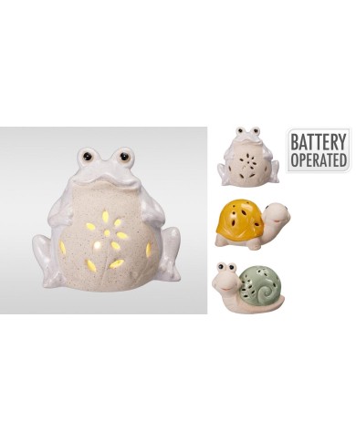 Postavička mix/žaba,slimak.korytnačka LED 14 cm mix
