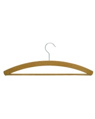 Vešiak, pánsky, bukové drevo, 420x8mm, voskovaný, niklovaný hák