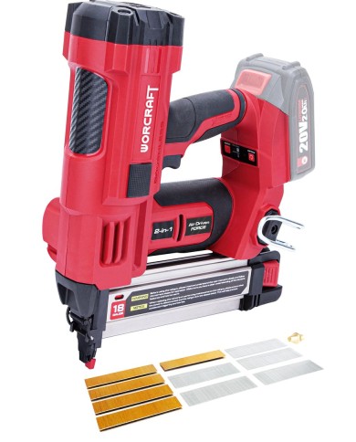 Sponkovačka Worcraft CNS-S20LiB ShareSYS, 20V Li-Ion, s reguláciou, sponky U + klince T