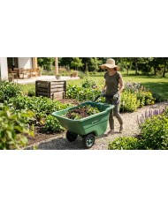 Vozík Handy, 780x560x400 mm, plastový, záhradný, max. 50 kg, 90 lit