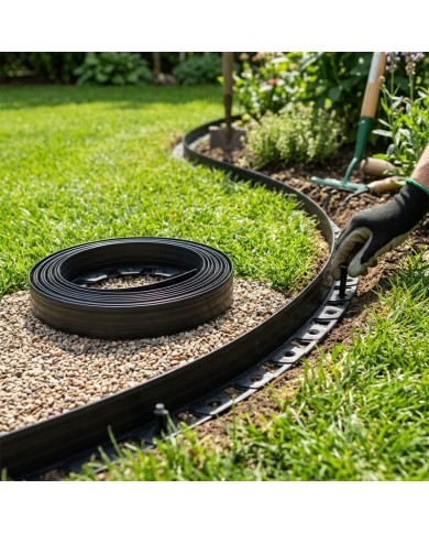 Lem Strend Pro Garden, trávnikový, elastický, čierny, L-10 m, 4 cm