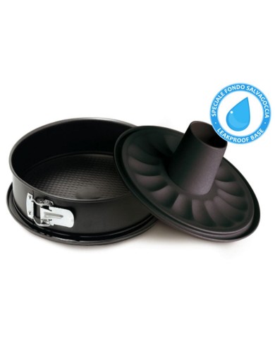 Forma tortová okrúhla o 28cm otváracia, 2 dná široké, nepriľnavý povrch, čierna GARDENIA