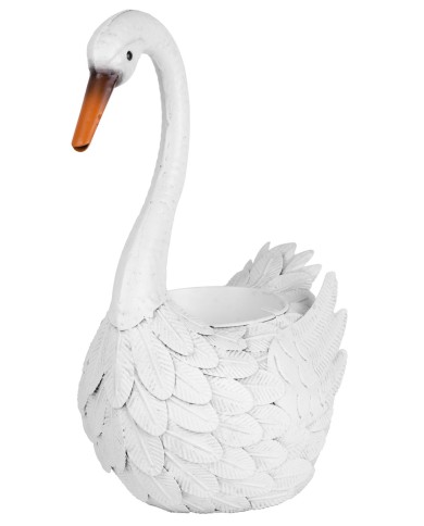 Dekorácia MagicHome Mecco, Hus, plech kvetináč, 35x18x43 cm