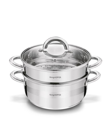 Hrniec naparovací 2,9L, nerez + sklen. pokrievka