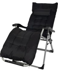 Lehátko POHO, čierne, polohovateľné, 65x160x110 cm