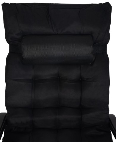 Lehátko POHO, čierne, polohovateľné, 65x160x110 cm