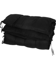 Lehátko POHO, čierne, polohovateľné, 65x160x110 cm