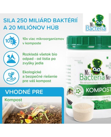 Aktivátor Mr.Bacteria No.4, do kompostu, 500 g