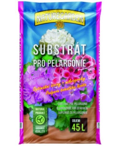 Substrát pre pelargónie/muškáty/balkon.kvety 45l NATURE GARDEN KLC