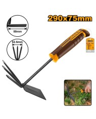 Motyčka záhradná rovná malá + 3 zuby 290x75mm INGCO KLC