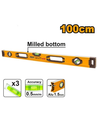 Vodováha 1000mm ALU 3 libely INGCO INDUSTRIAL