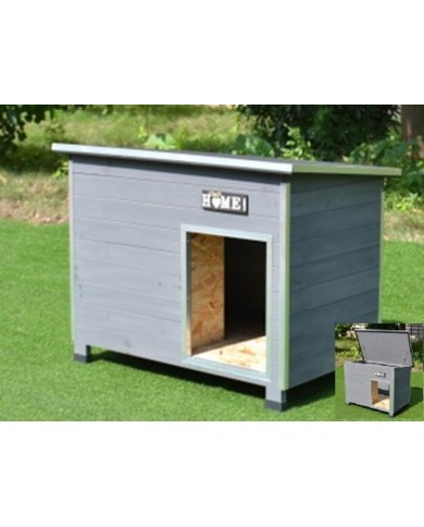 Búda pre psa 880x560x670mm HUDSON, šedá GARDENKUS