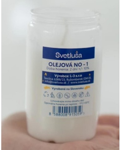 Náplň do kahanca olejová 130g doba horenia 2dni KLC