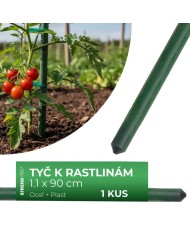 Tyč Garden SB 11/900 mm, oceľ/plast, zelená, oporná k rastlinám a paradajkám