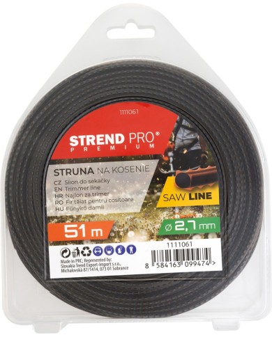 Silon na kosenie Strend Pro Premium SawLine 2,7 mm, L- 51 m, zúbkovaný