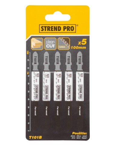 List do priamočiarej píly Strend Pro T101B 100 mm, 10z, na drevo, bal. 5 ks