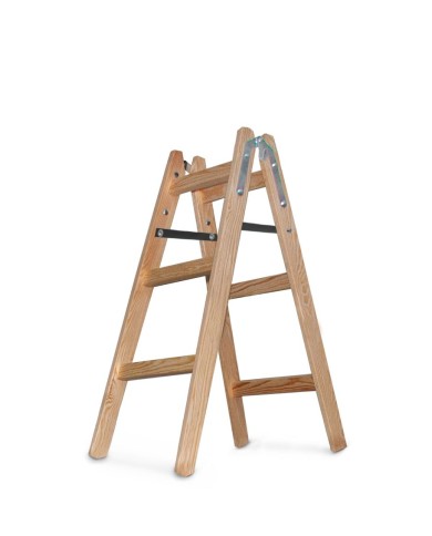 Rebrík Strend Pro, PROFI, drevené štafle, 3 priečkový, 0,95 m, max. 150 kg