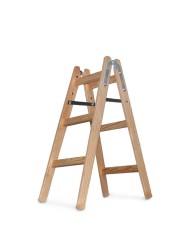 Rebrík Strend Pro, PROFI, drevené štafle, 3 priečkový, 0,95 m, max. 150 kg