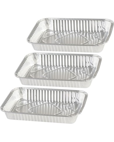 Miska MagicHome, 31,5x21,3x4,4 cm, grilovacia, 3 ks, Alu