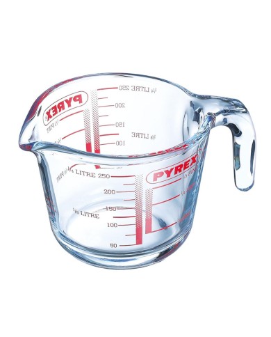 Odmerka 0,25L, 9x8cm, sklo číre PYREX