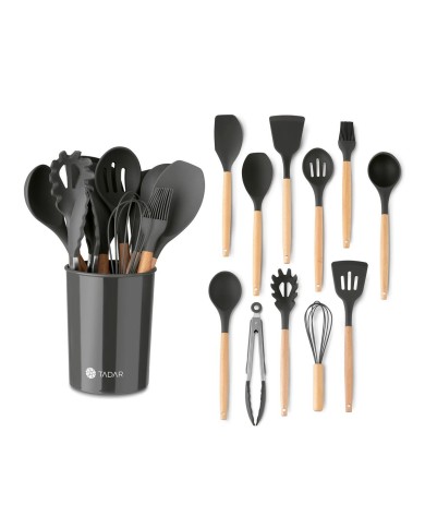 Náradie kuchynské 11ks, v čiernom podstavci
