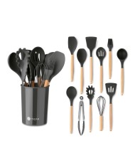 Náradie kuchynské 11ks, v čiernom podstavci