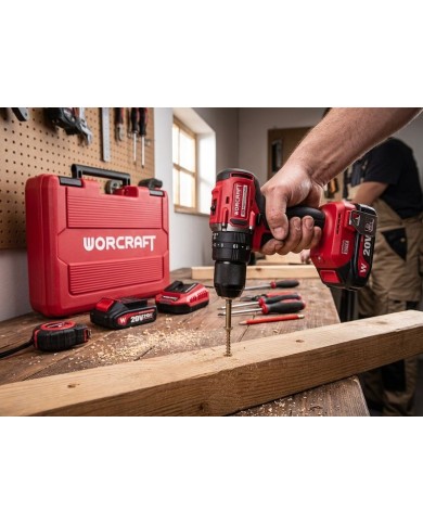 Skrutkovač Worcraft CHD-S20LiBCM ShareSYS, 20V, 60Nm, 2x Li-ion 2 Ah, 1x nabíjačka, bezuhlíkový, SET