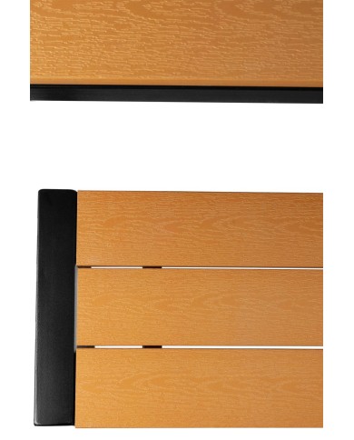 Set GARDIVA záhradný, stôl 118x58x75,5 cm, 2x lavička 108x25x45 cm