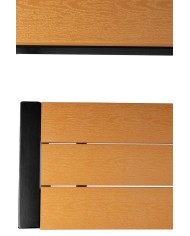 Set GARDIVA záhradný, stôl 118x58x75,5 cm, 2x lavička 108x25x45 cm