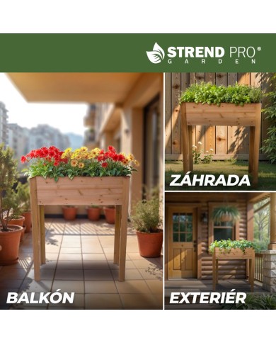 Záhon Strend Pro Garden, 84x40x98 cm, drevo, vyvýšený, s nohami