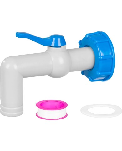 Ventil Strend Pro, záhradný, 1"- 90°, 32 mm, s redukciou na IBC nádrž, PVC