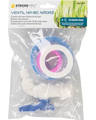 Ventil Strend Pro, záhradný, 3/4", 16 mm, s redukciou na IBC nádrž, PVC