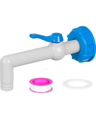 Ventil Strend Pro, záhradný, 3/4"- 90°, 25 mm, s redukciou na IBC nádrž, PVC