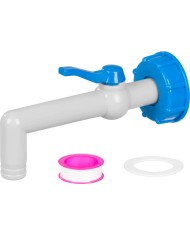 Ventil Strend Pro, záhradný, 3/4"- 90°, 25 mm, s redukciou na IBC nádrž, PVC