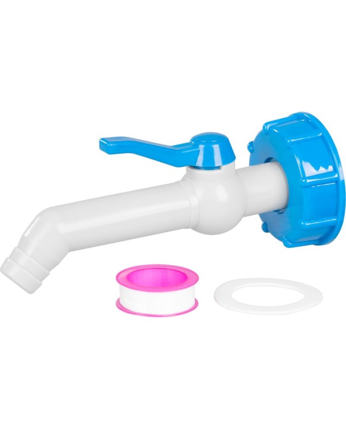 Ventil Strend Pro, záhradný, 3/4"- 45°,193 mm, s redukciou na IBC nádrž, PVC