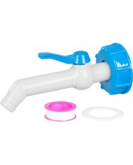 Ventil Strend Pro, záhradný, 3/4"- 45°,193 mm, s redukciou na IBC nádrž, PVC