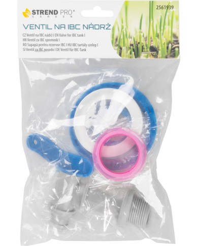 Ventil Strend Pro, záhradný, 3/4", 16 mm, s redukciou na IBC nádrž, PVC