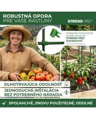Tyč Garden SB 11/1200 mm, oceľ/plast, zelená, oporná k rastlinám a paradajkám