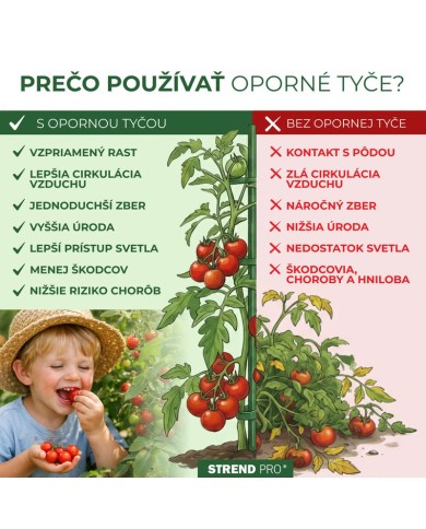 Tyč Garden SB 11/1200 mm, oceľ/plast, zelená, oporná k rastlinám a paradajkám