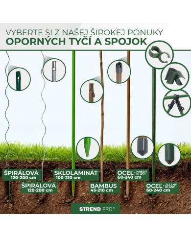 Tyč Garden SB 11/1200 mm, oceľ/plast, zelená, oporná k rastlinám a paradajkám