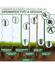 Tyč Garden SB 11/1200 mm, oceľ/plast, zelená, oporná k rastlinám a paradajkám