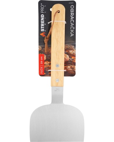 Obracač Strend Pro Grill, na grilovanie, drevena rúčka, 29 cm