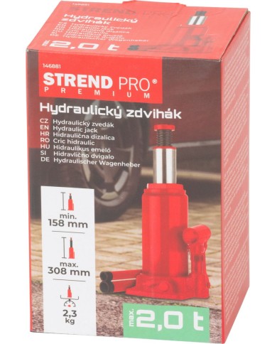 Zdvihák Strend Pro Premium, 02 tony, 158-308 mm, hydraulický