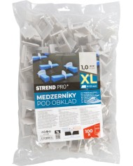 Medzerník XL Strend Pro, nivelačný, pod obklad, 1.0 mm, 13-22 mm, bal. 100 ks, plast, sivý