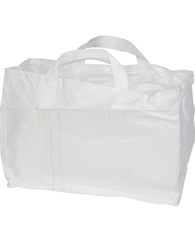 Vak BigBag TSF2, 68x35x46 cm, PP, 2 uši, biely, vrece šnúrovacie, rovné dno, max. 100 kg, záhradný