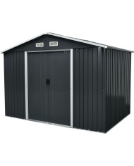 Domček Strend Pro, záhradný, plech, antracit, 301x236x214 cm
