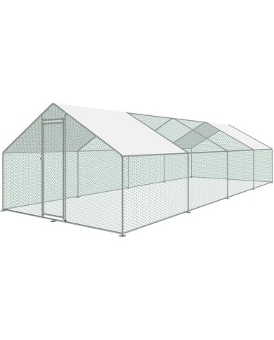 Voliéra Strend Pro, pre hydinu, klietka, so strechou, 3x8x2 m