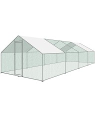 Voliéra Strend Pro, pre hydinu, klietka, so strechou, 3x8x2 m