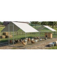 Voliéra Strend Pro, pre hydinu, klietka, so strechou, 3x8x2 m